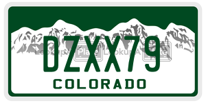 DZXX79  license plate in CO