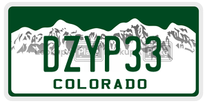 DZYP33  license plate in CO