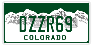 DZZR69  license plate in CO