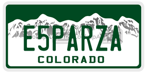 E5PARZA  license plate in CO
