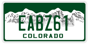 EABZ61  license plate in CO