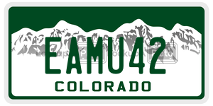 EAMU42  license plate in CO