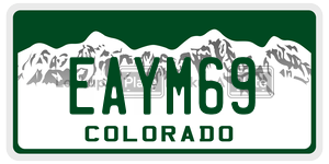 EAYM69  license plate in CO