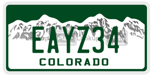 EAYZ34  license plate in CO
