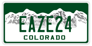EAZE24  license plate in CO