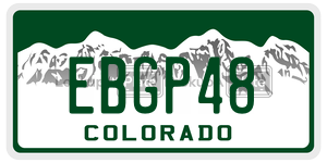 EBGP48  license plate in CO