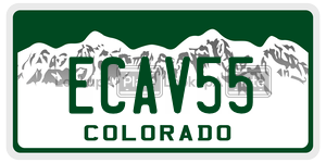 ECAV55  license plate in CO