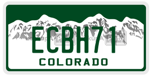 ECBH71  license plate in CO