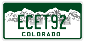 ECET92  license plate in CO