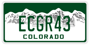 ECGR43  license plate in CO