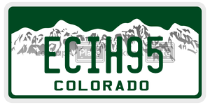 ECIH95  license plate in CO