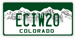 ECIW20  license plate in CO