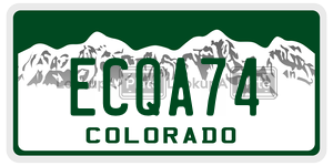 ECQA74  license plate in CO
