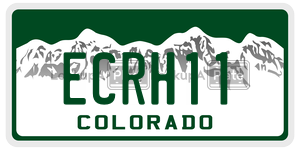 ECRH11  license plate in CO