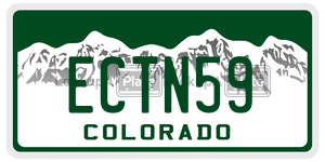 ECTN59 license plate in Colorado