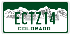 ECTZ14  license plate in CO
