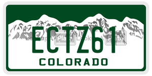 ECTZ61  license plate in CO