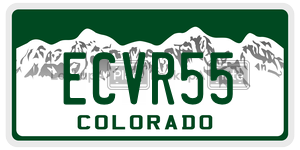 ECVR55  license plate in CO