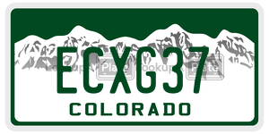ECXG37  license plate in CO