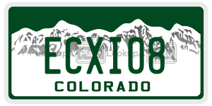 ECXI08  license plate in CO