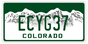 ECYG37  license plate in CO