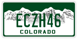 ECZH46  license plate in CO
