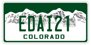 EDAI21  license plate in CO