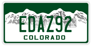EDAZ92  license plate in CO