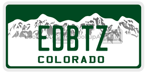 EDBTZ  license plate in CO
