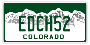EDCH52  license plate in CO