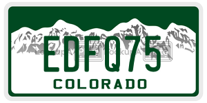 EDFQ75  license plate in CO