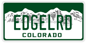 EDGELRD  license plate in CO