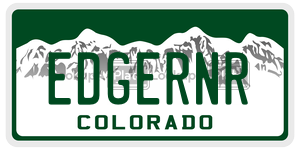 EDGERNR  license plate in CO