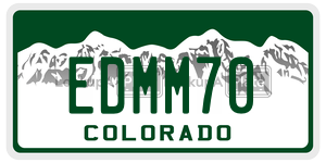 EDMM70  license plate in CO