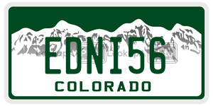 EDNI56  license plate in CO