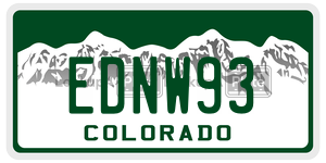 EDNW93  license plate in CO