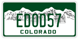 EDOD57  license plate in CO