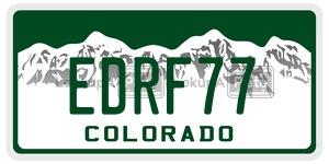 EDRF77  license plate in CO