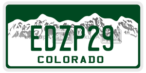 EDZP29  license plate in CO