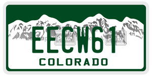 EECW61  license plate in CO