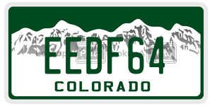 EEDF64  license plate in CO
