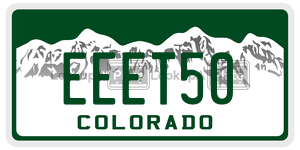 EEET50  license plate in CO