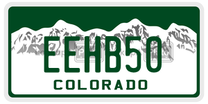 EEHB50  license plate in CO