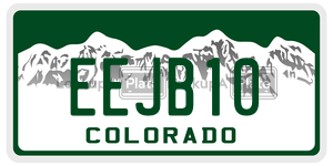 EEJB10  license plate in CO