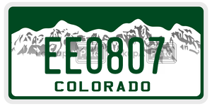 EEO807  license plate in CO