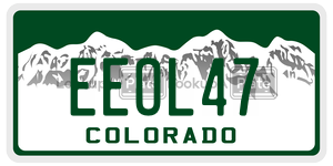 EEOL47  license plate in CO