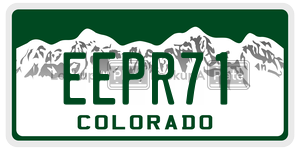 EEPR71  license plate in CO