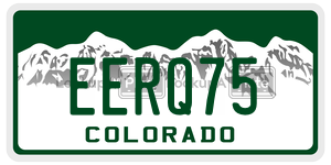 EERQ75 license plate in Colorado