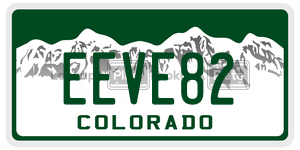 EEVE82  license plate in CO