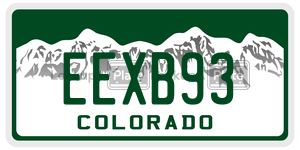 EEXB93  license plate in CO
